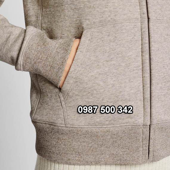 Tay áo và đai áo nỉ lót lông cừu nữ Uniqlo 2019 - 2020 mã 418238 có thun bo to.