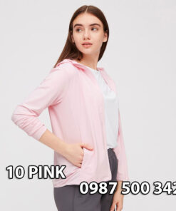 Áo chống nắng Nhật Bản Uniqlo 2020 mã 422807 màu hồng nhạt 10 PINK