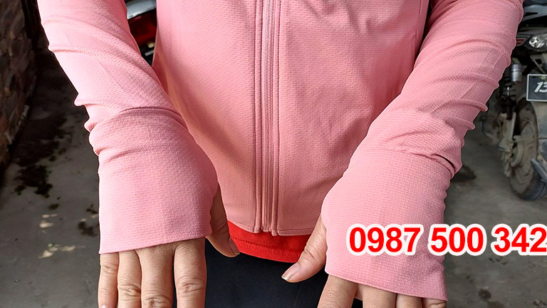 Tay Áo chống nắng Uniqlo 2020 màu hồng cam 12 PINK-422807