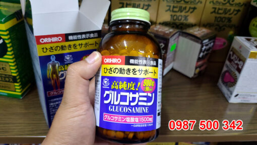 Ảnh thật sản phẩm Viên uống bổ Xương Khớp Glucosamin Orihiro 1500mg Nhật Bản