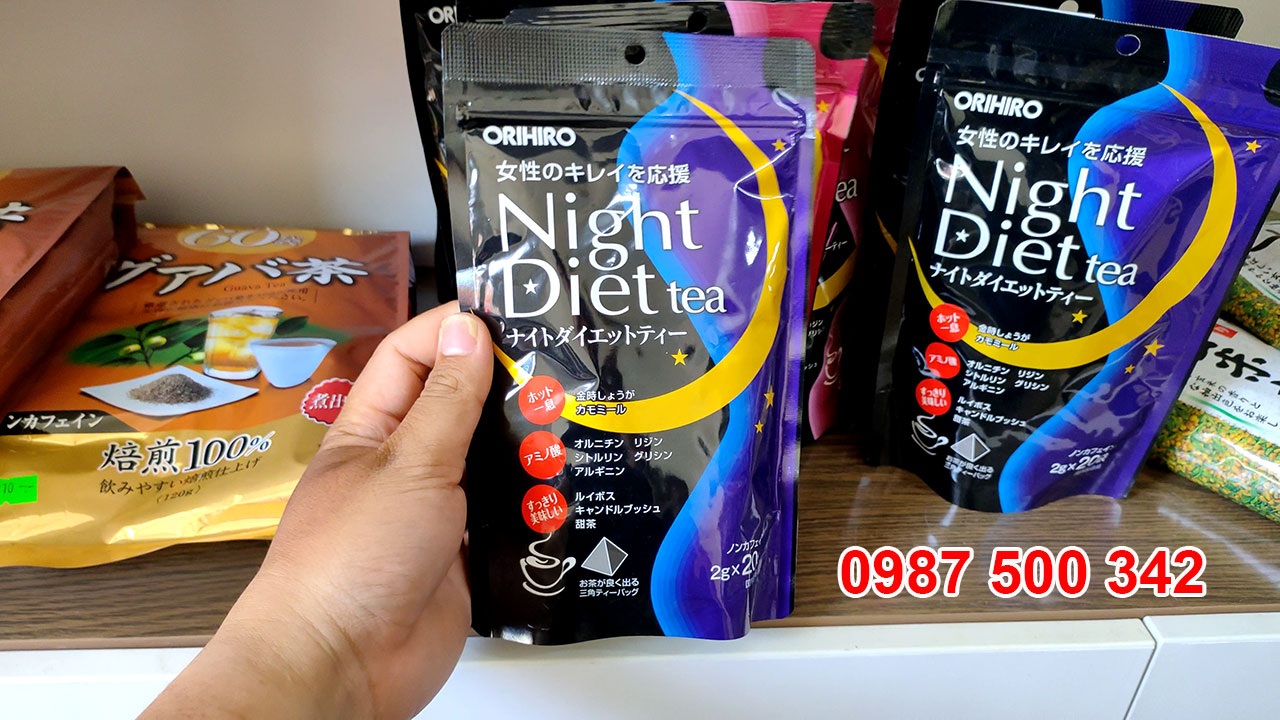 Hình ảnh trà giảm cân Nhật Bản Orihiro Night Diet Tea