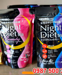 Ảnh thật sản phẩm trà giảm cân đẹp da Nhật Bản Orihiro Night Diet Tea Beauty