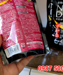 Mặt sau sản phẩm trà giảm cân đẹp da Nhật Bản Orihiro Night Diet Tea Beauty