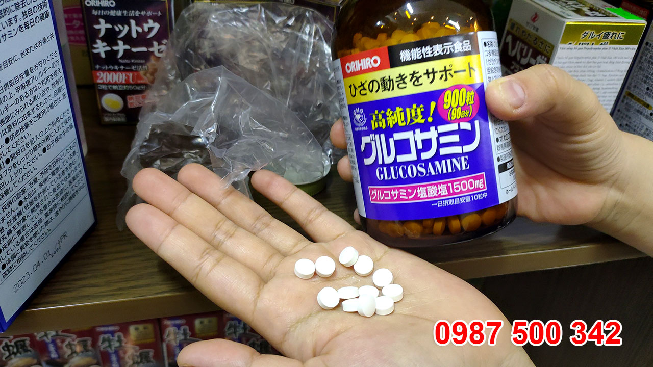 Review Viên uống bổ Xương Khớp Glucosamin Orihiro 1500mg Nhật Bản