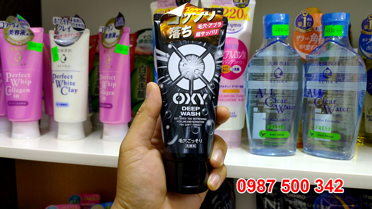 Sữa rửa mặt cho nam Oxy Deep Wash 130g Nhật Bản