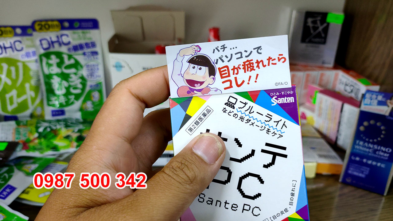 Trên tay Thuốc Nhỏ Mắt Sante Pc Nhật Bản 12ml