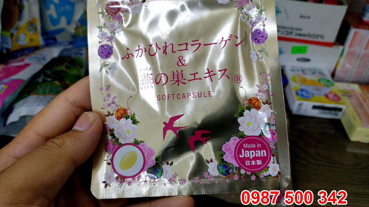 Viên uống collagen tươi Soft Capsule chiết xuất tổ yến 30 viên Made in Japan