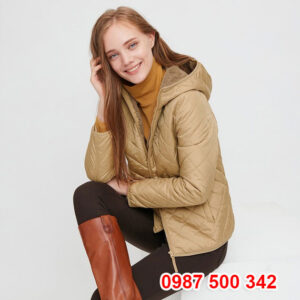 Áo khoác chần trám lót lông cừu Uniqlo 2020 - 2021 mã 432295 màu be 31 BEIGE
