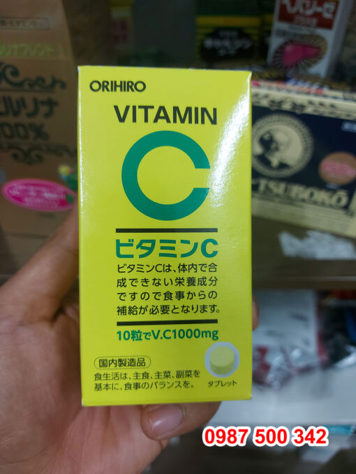 Trên tay lọ Viên uống vitamin C Orihiro 300 viên Nhật Bản