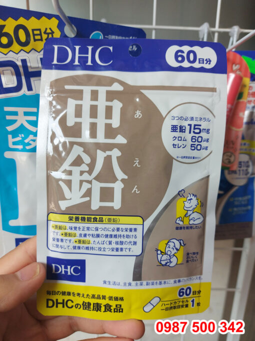 Viên uống bổ sung Kẽm DHC Zinc Nhật Bản 60 viên