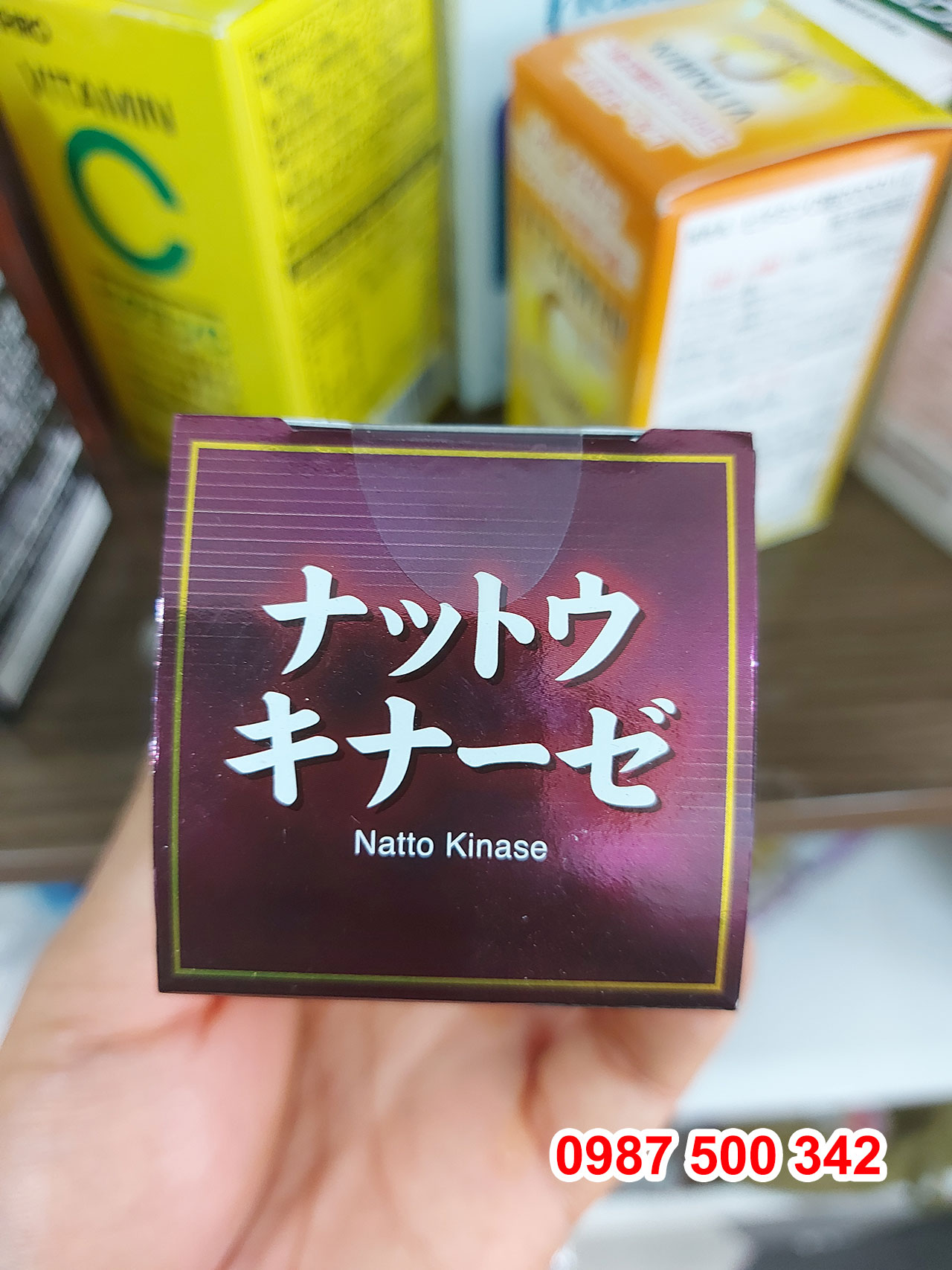 Hình ảnh nắp hộp Viên uống chống đột quỵ Nattokinase 2000fu Orihiro 60 viên Nhật Bản