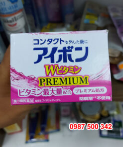 Hình ảnh nắp hộp Nước rửa mắt Eyebon W Vitamin Kobayashi Premium 500ml Nhật Bản