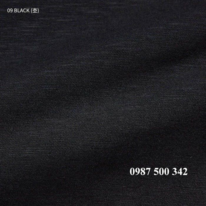 Màu vải áo chống nắng nam Uniqlo 2023 màu đen