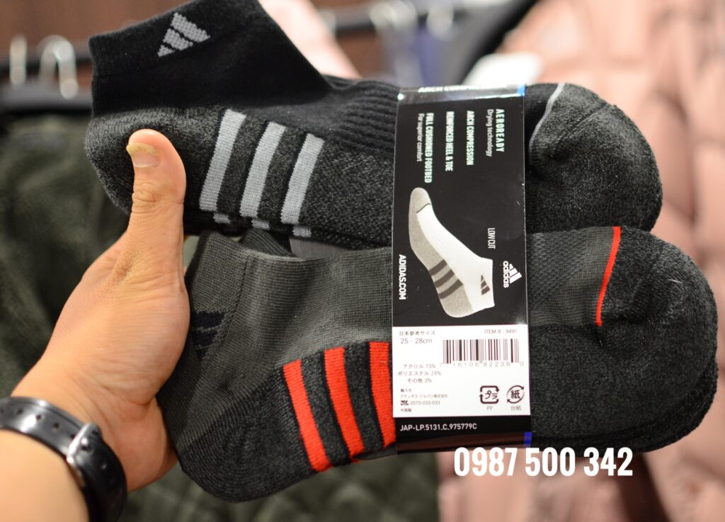 Set 6 đôi Tất Adidas cổ ngắn 949985 hàng chính hãng