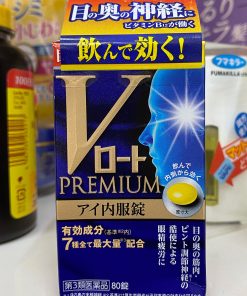 Viên uống bổ mắt V Rohto Premium Eye Oral 80 viên Nhật Bản