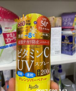 Hình ảnh Xịt Chống Nắng Ajuste UV Spray Vitamin C 200g Nhật Bản