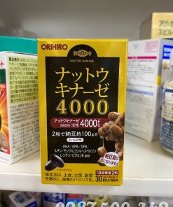 Viên uống phòng ngừa tai biến đột quỵ Nattokinase 4000FU Orihiro Nhật Bản