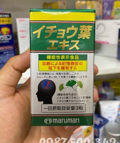 Trên tay sản phẩm Viên uống bổ não Maruman Ginkgo Biloba Nhật Bản 100 viên